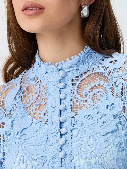 Короткое платье из французкого кружева NY Collection
