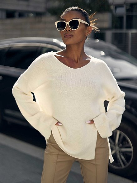 Кашемировый джемпер в стиле OVERSIZE