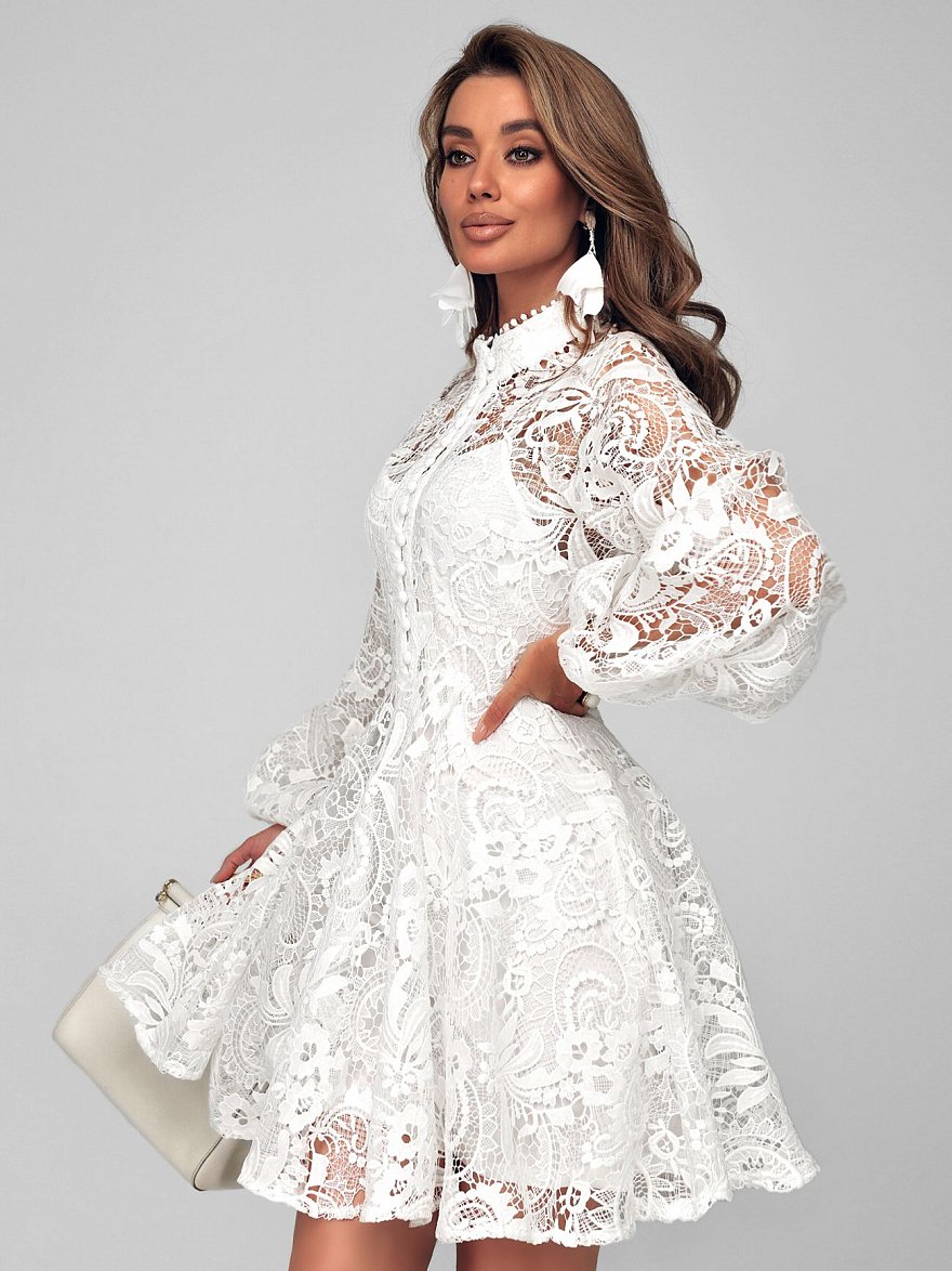 Белое платье из французкого кружева NY Collection
