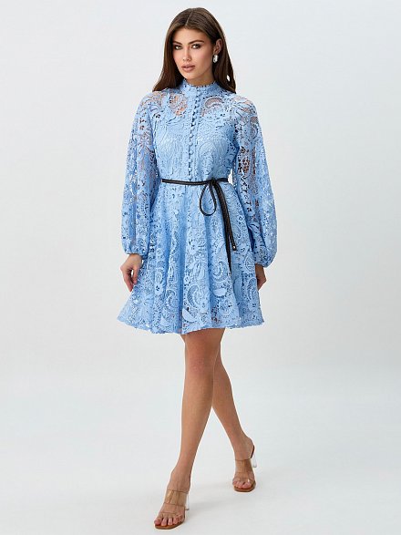 Короткое платье из французкого кружева NY Collection