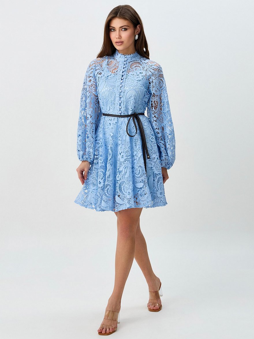 Короткое платье из французкого кружева NY Collection