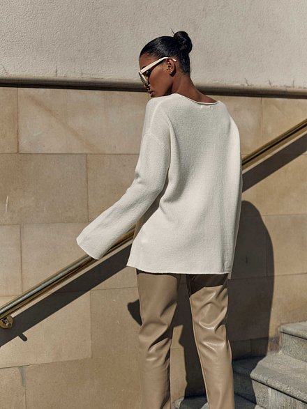 Кашемировый джемпер в стиле OVERSIZE