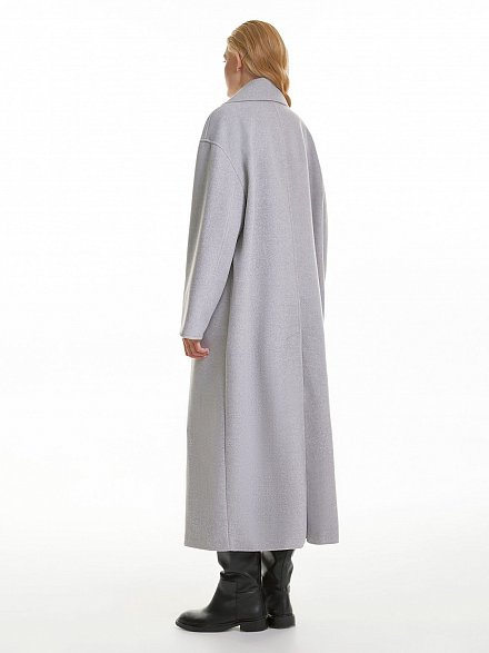 Серое пальто в стиле OVERSIZE 