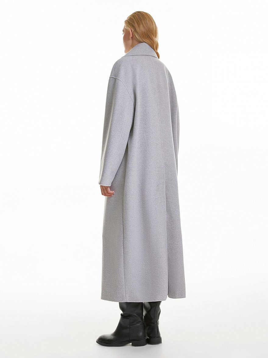 Серое пальто в стиле OVERSIZE 