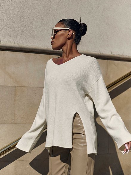 Кашемировый джемпер в стиле OVERSIZE
