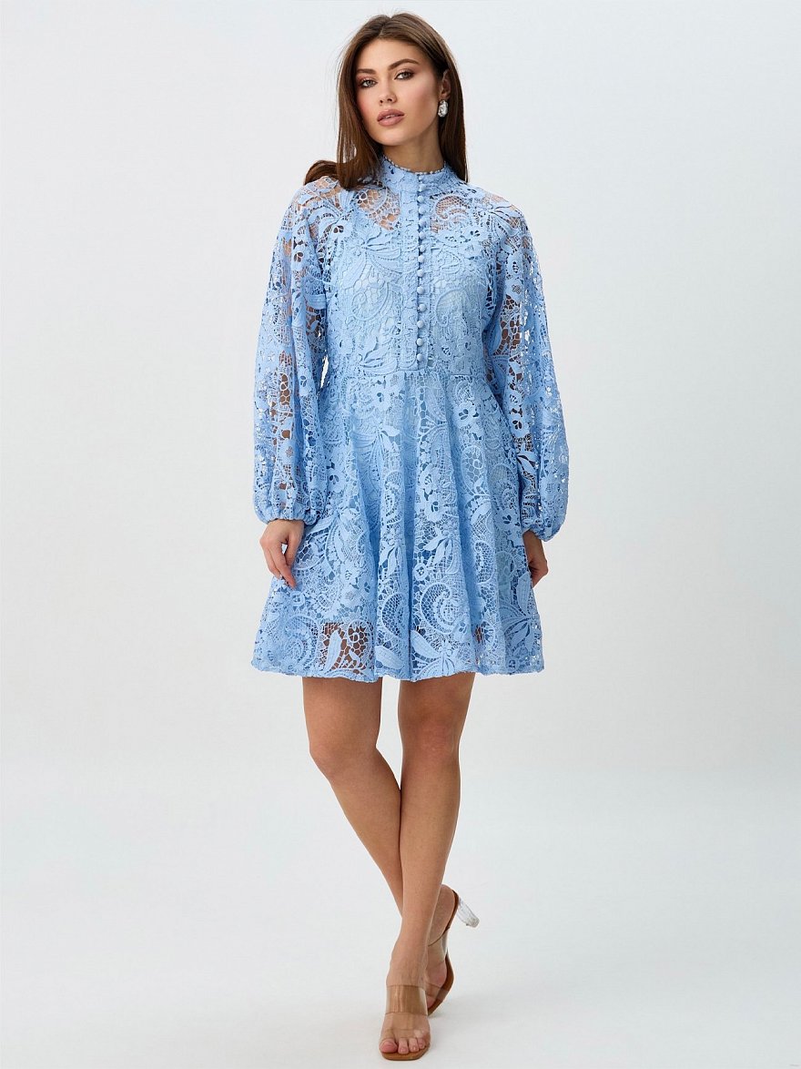 Короткое платье из французкого кружева NY Collection