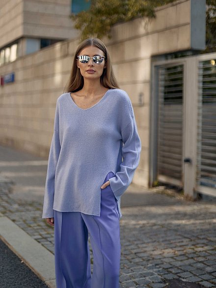 Кашемировый джемпер в стиле OVERSIZE