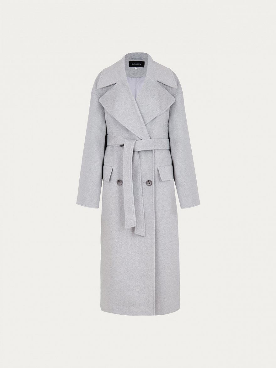 Серое пальто в стиле OVERSIZE 